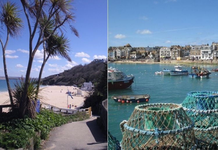Walk to Porthminster beach or St Ives busy harbour