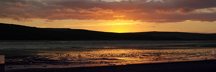 Sunset over the North Cornish coast
