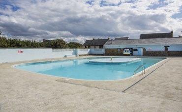 Outdoor heated swimming pool