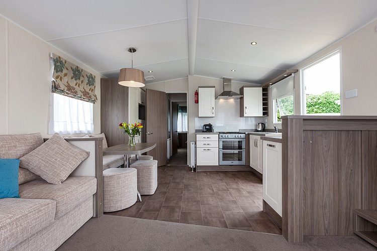 One of the modern holiday homes at Ayr Holiday Park