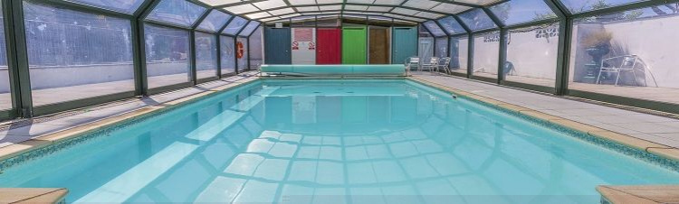 The indoor heated swimming pool open all year.