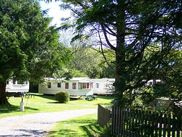 Well spaced holiday caravans at Poldown