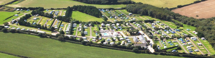 Aerial view of Treloy Touring Park