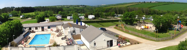 Treloy Touring Park near Newquay has excellent facilities including a swimming pool