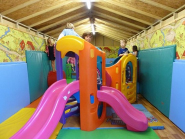 A safe and fully padded soft play area