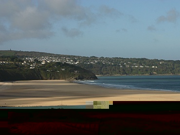View from Hillcrest of part of the large sandy beach