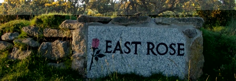 East Rose entrance sign on Bodmin Moor