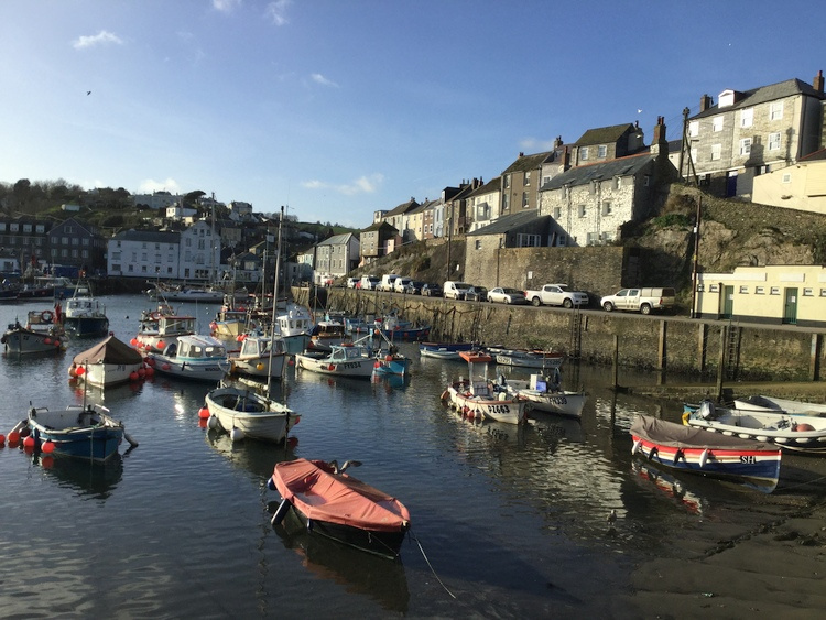 Small fishing boats and pleasure craft in Mevagissey harbour