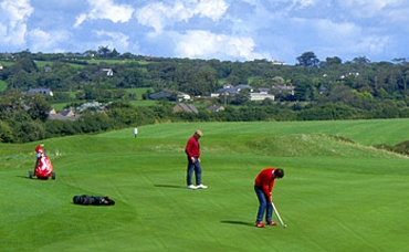 One of the greens at Bude