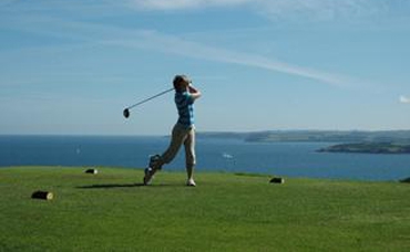 Teeing off by the sea at Falmouth golf club