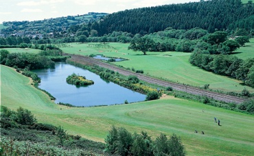 Lostwithiel golf course sits alongside the mainline railway through Cornwall
