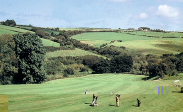 Playing down the fairway at The Point at Polzeath