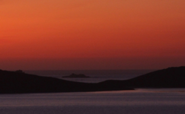Sunset view from the Isles of Scilly golf course