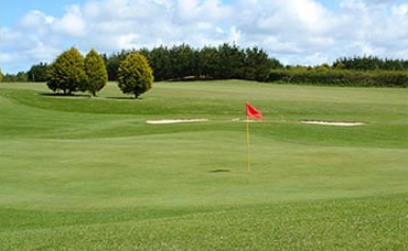Manicured green at Treloy golf course