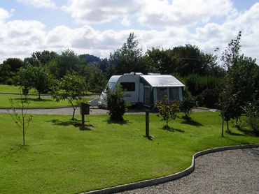 The park is set in a two acre woodland setting