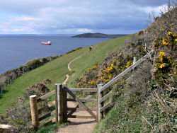 Hikers on the Cornwall Coast Path