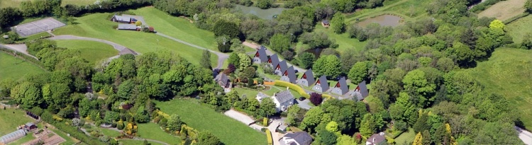 Aerial view of Forda Lodges & Holiday Cottages