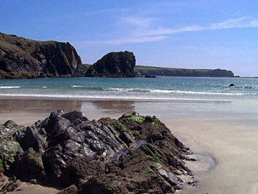 West Cornwall coast and sandy beach