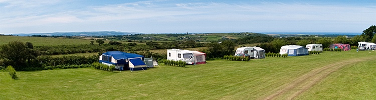 Spectacular views from Lanyon Holiday Park towards St Ives Bay
