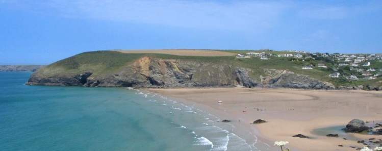 Mawgan Porth has a beautiful sandy beach and is great for surfing too
