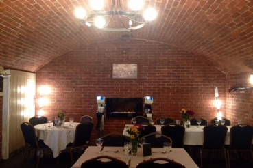 Dining tables in the Vaults Restaurant