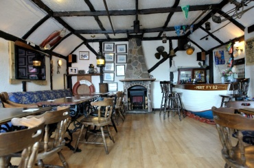 Vaults Boat Bar with plenty of seating