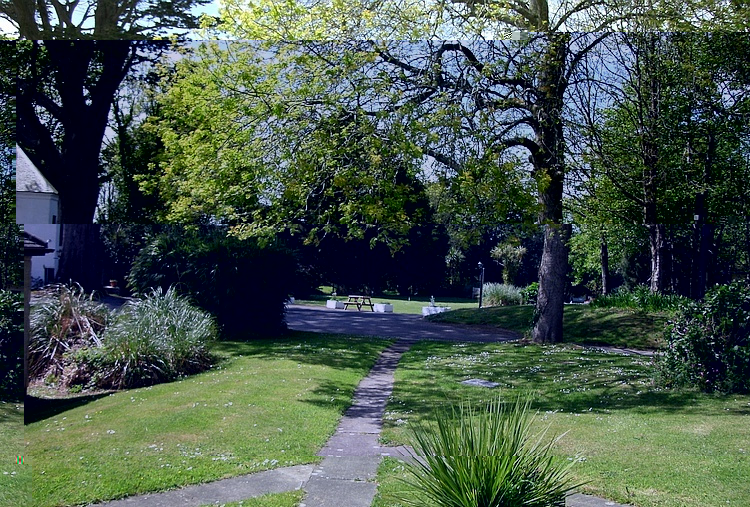 The beautiful grounds at Kenegie Manor