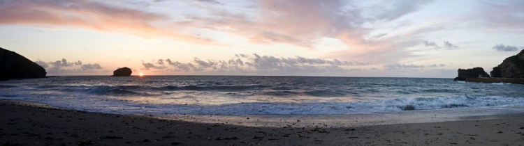 Portreath Beach at sunset