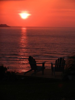 Sunset over St Ives Bay