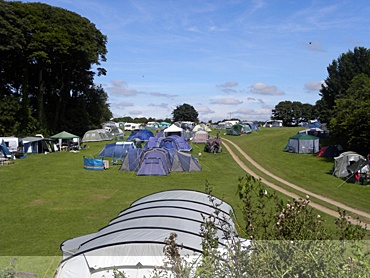 One of Trewan Halls main camping areas