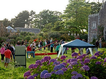 Garden fete on front lawn held every fortnight during high season
