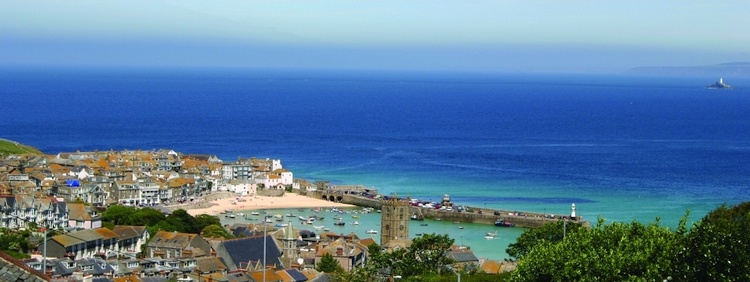 Views overlooking St Ives from Wheal Trenwith