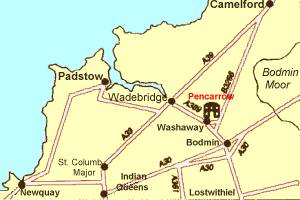 Pencarrow House - Location Map