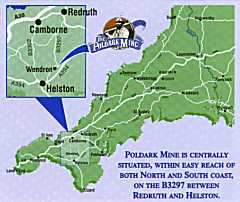 Poldark Mine - Location Map
